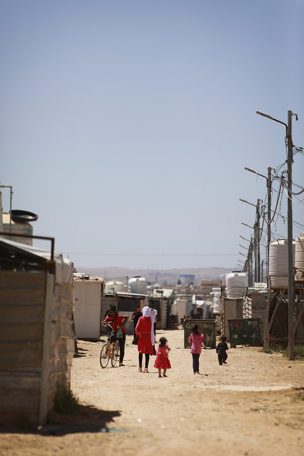 Street scenes in Zaatari refugee camp