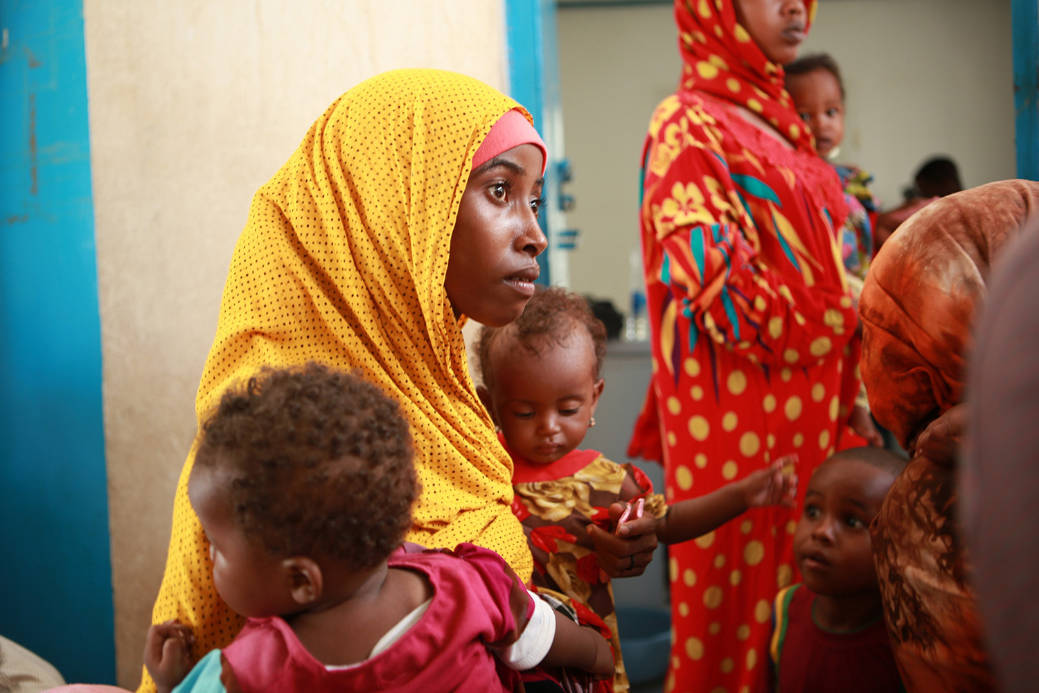 My pin up: 19 year old Maria Abdullahi, who looks after her own child, Nouria, and her cousin’s child, Maysun, both 9 months old, living in a tent in a refugee camp in the desert in Djibouti, East Africa - they are refugees from Somalia. Maysun’s own mother abandoned her, and Maria took her in, breastfeeding her along with her own daughter. She does the whole thing with such grace and humour, and so few resources. Total inspiration.